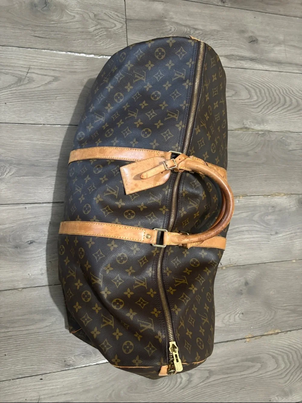 Louis Vuitton Monogram Keepall Duffle Bag - Brown & Tan